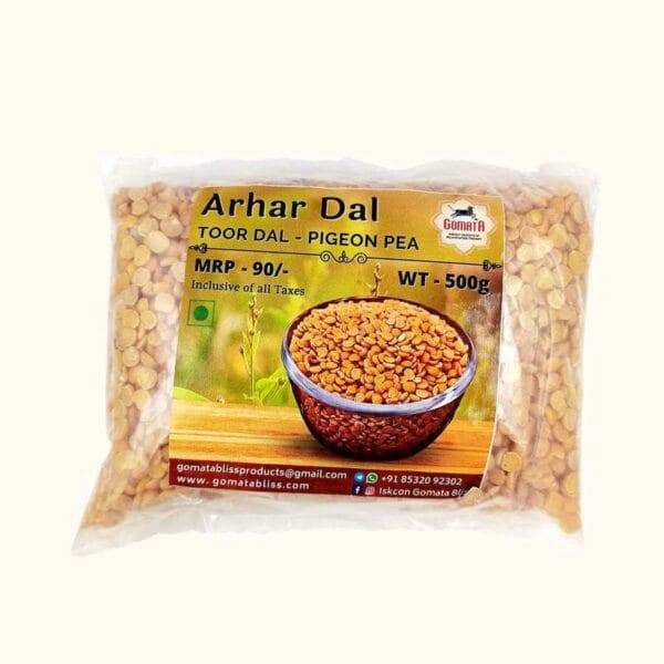 Arhar Dal (Toor Dal, Pigeon Pea) | Pure & Chemical-Free Goshala Product Gomata Bliss