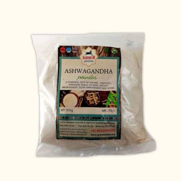 Ashwagandha Powder Gomata Bliss Ayurvedic Iskcon & Goshala Product