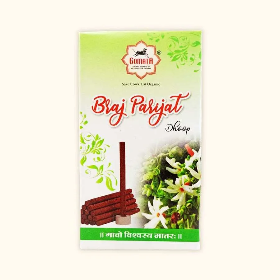 Braj Parijat Dhoop (Jasmine Cowdung Incense) | 50g